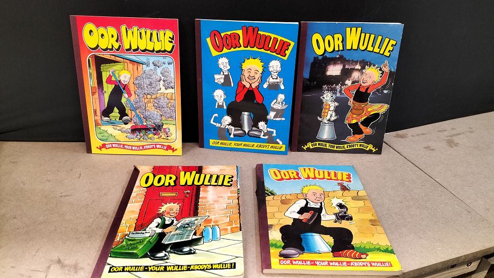 Lot 223: A Collection of 5 D.C. Thomson Oor Wullie Comic Annuals