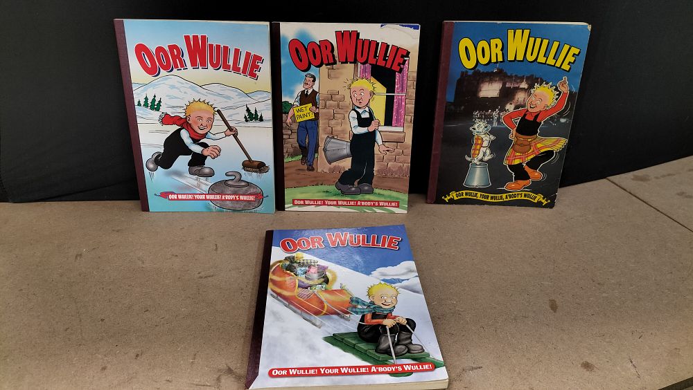 Lot 226: A Collection of 4 Oor Wullie The Sunday Post Annuals