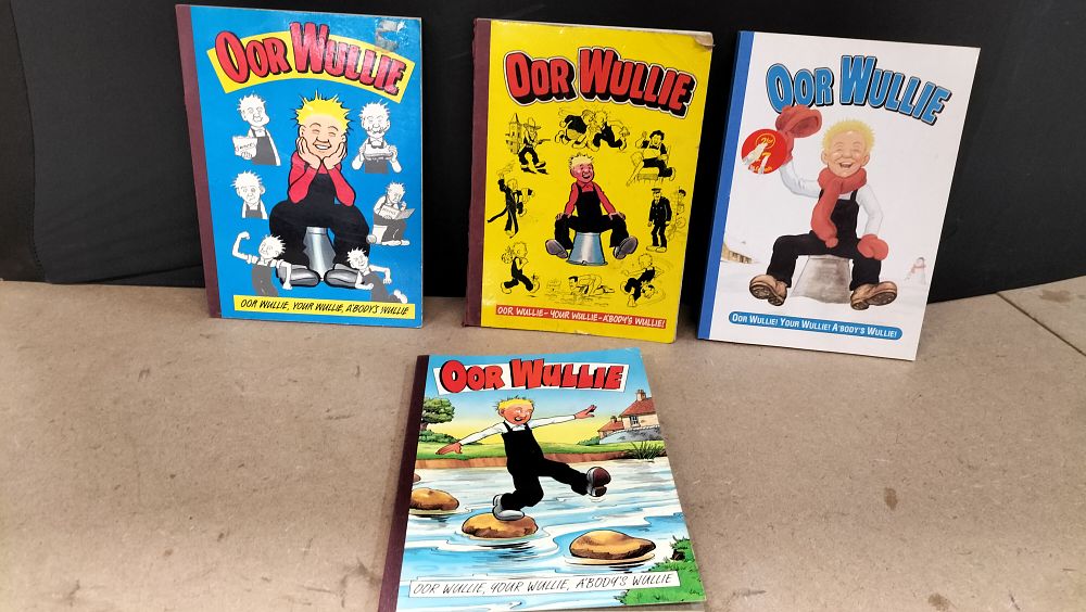 Lot 227: A Collection of Four Oor Wullie D.C. Thomson Softcover Annuals
