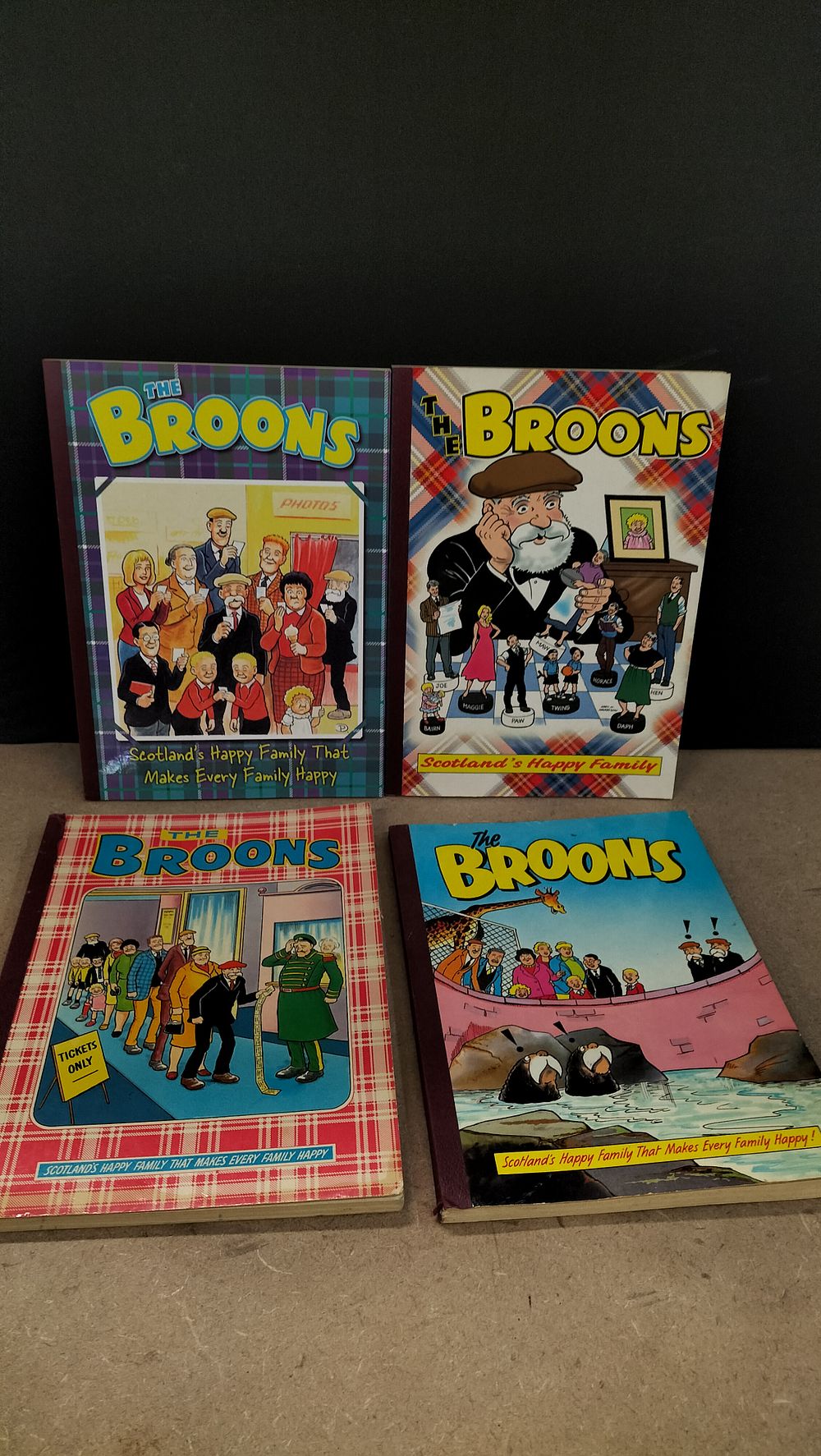 Lot 233: A Collection of 4 The Broons British Hardback Annuals