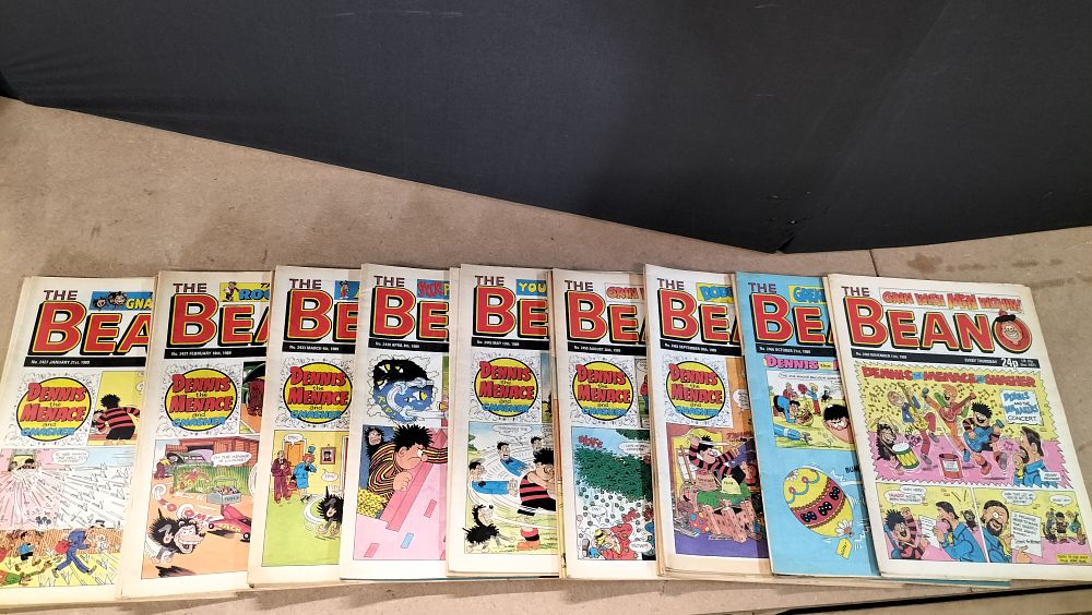 Lot 236: A Collection of 9 The Beano Comic Books Published in 1989