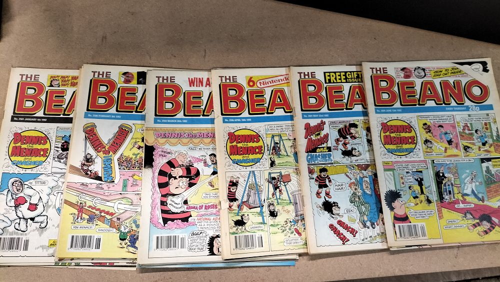 Lot 239: A Collection of 25 The Beano Comics from 1992
