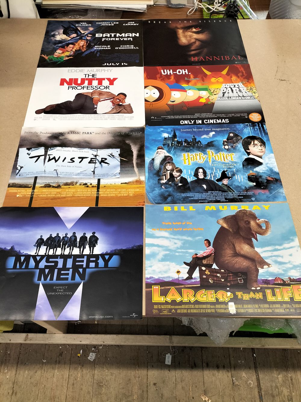Lot 248: An Assortment of 8 Original Cinema Quad Movie Posters