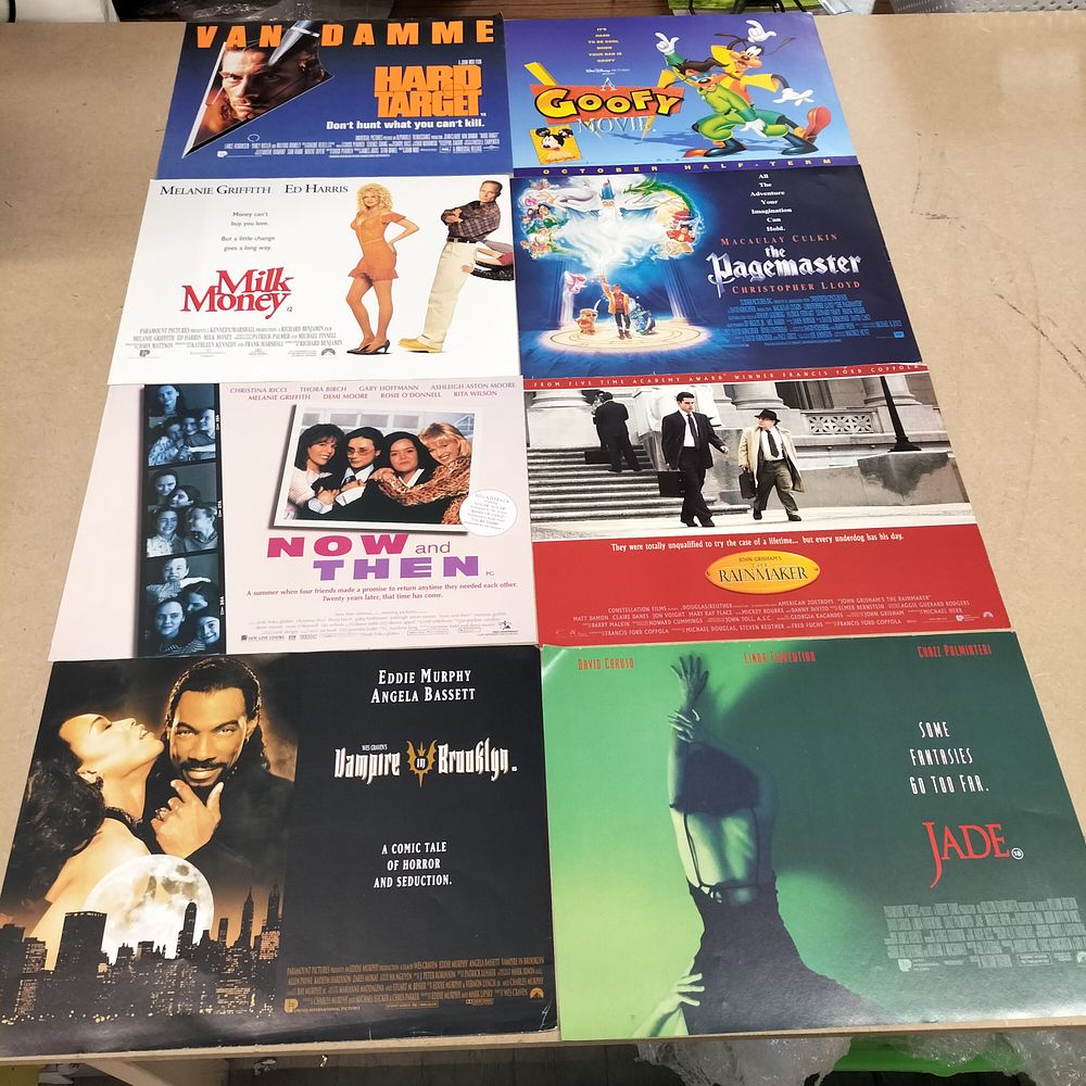 Lot 250: An Assortment of 8 Promotional Cinema Quad Posters