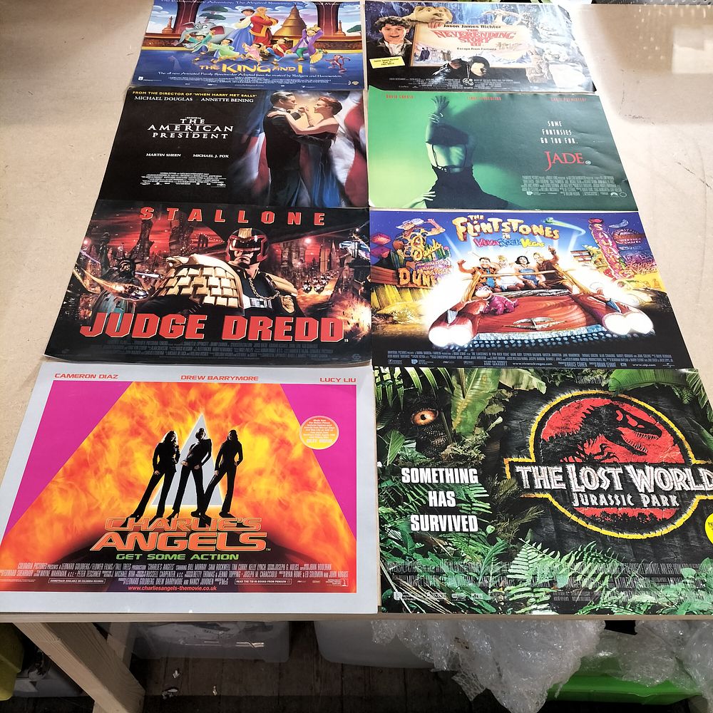 Lot 252: A Collection of 8 Original Film British Quad Cinema Posters