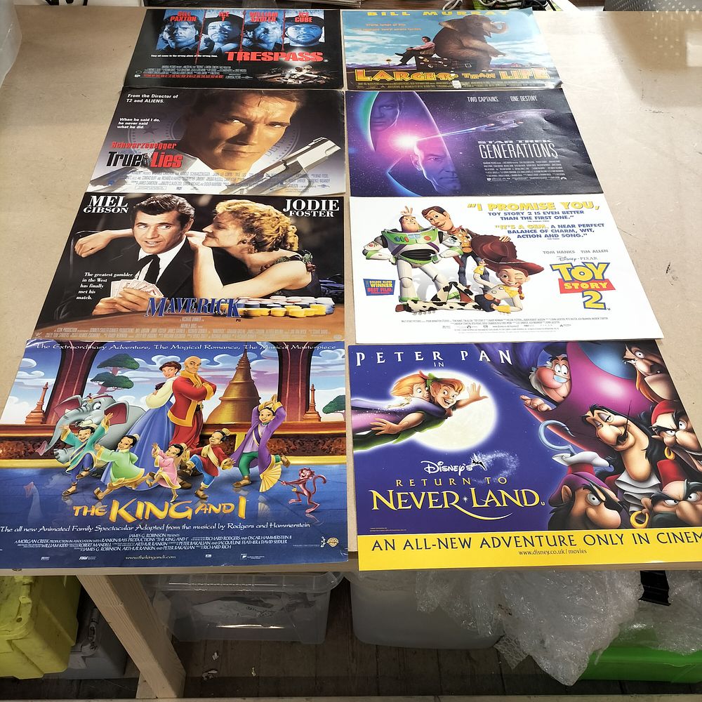 Lot 254: A Collection of 8 UK Cinema Quad Movie Posters