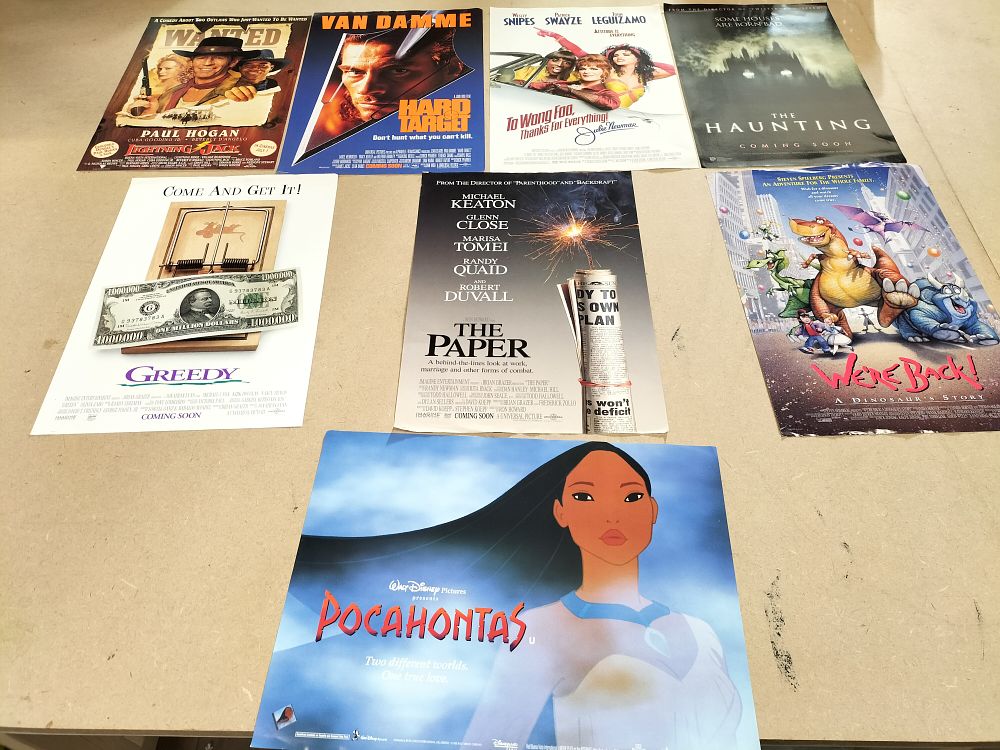 Lot 255: A Collection of 8 1990s Film Promotional Quad Posters