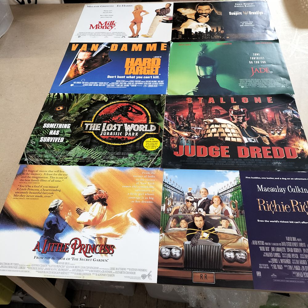 Lot 258: A Collection of 8 Original UK Cinema Quad Promotional Posters