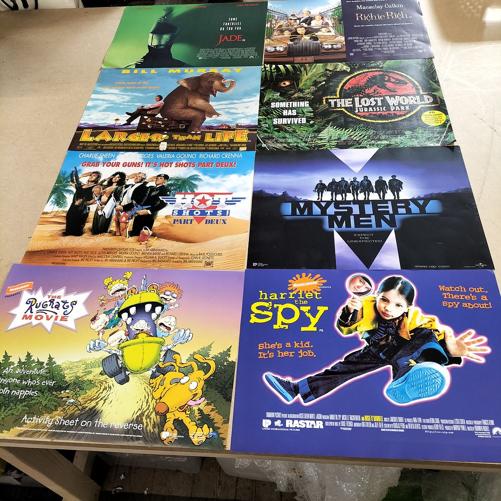 Lot 259: An Assortment of 8 Vintage UK Cinema Quad Movie Posters