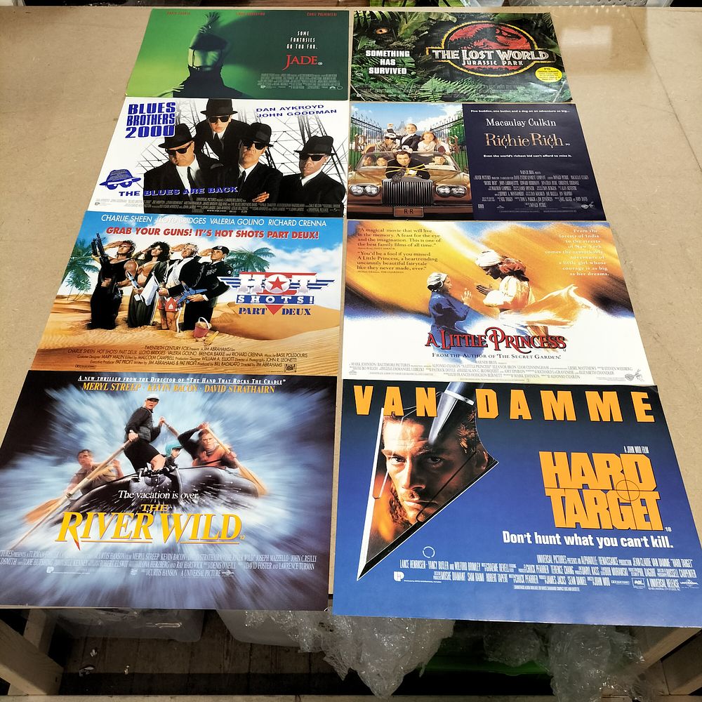 Lot 263: A Collection of 8 Original British Quad Cinema Promotional Prints