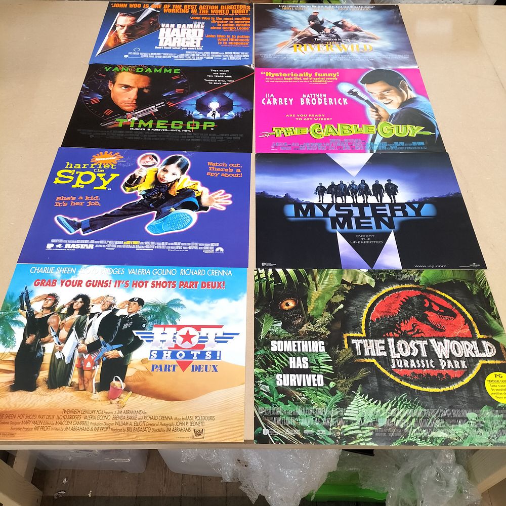 Lot 264: A Collection of Eight 1990s Original Cinema Quad Promotional Posters