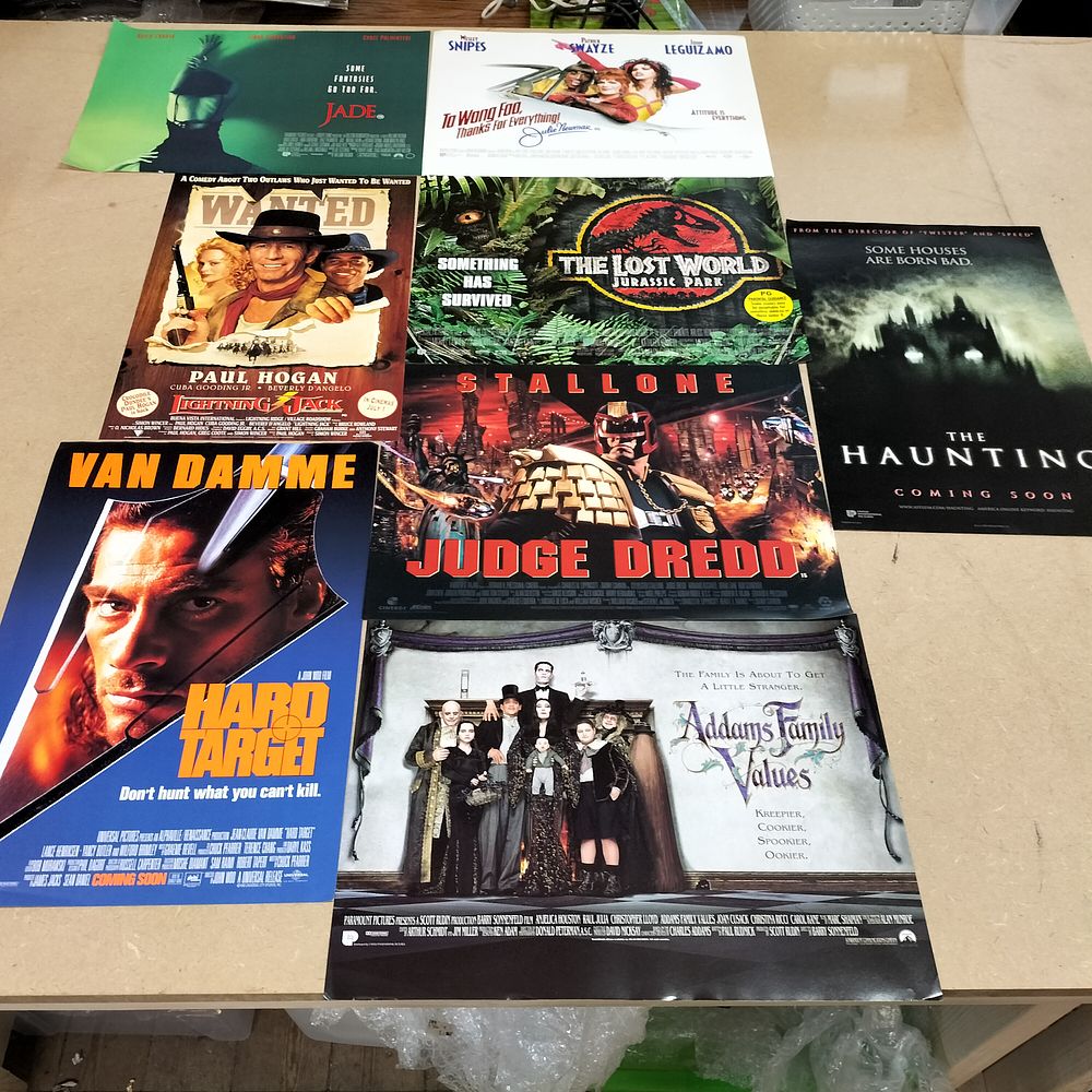 Lot 267: A Collection of 8 1990s Film Promotional Posters and Lobby Cards