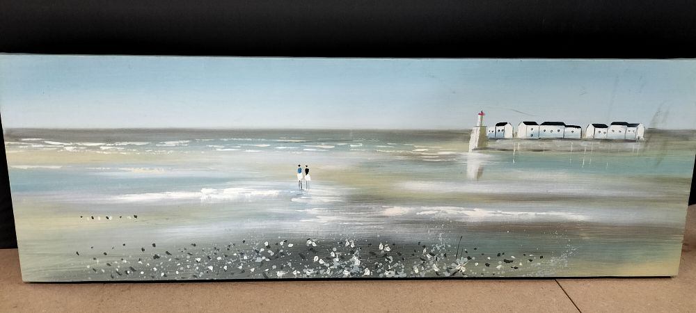Lot 342: Jean Jauneau 'Front Line II' Landscape Print on Canvas