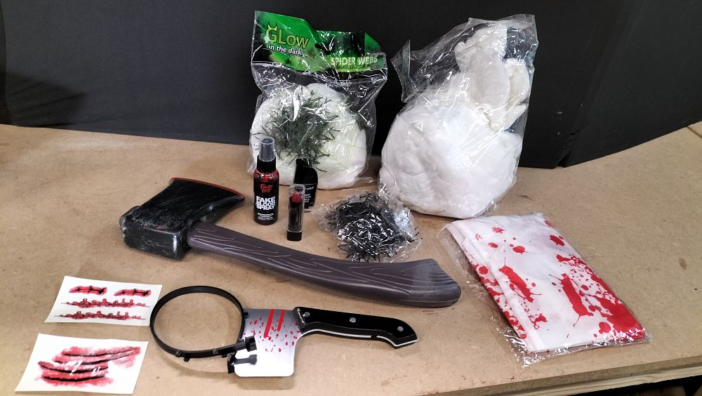 Lot 377: A Collection of Fright Fest and Wet n Wild Halloween Costume Accessories and Props