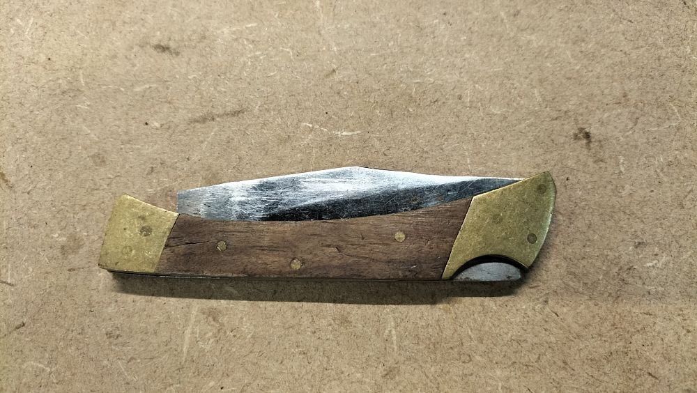 Lot 39: Stainless Steel Single Blade Folding Lockback Pocket Knife, Made in Pakistan