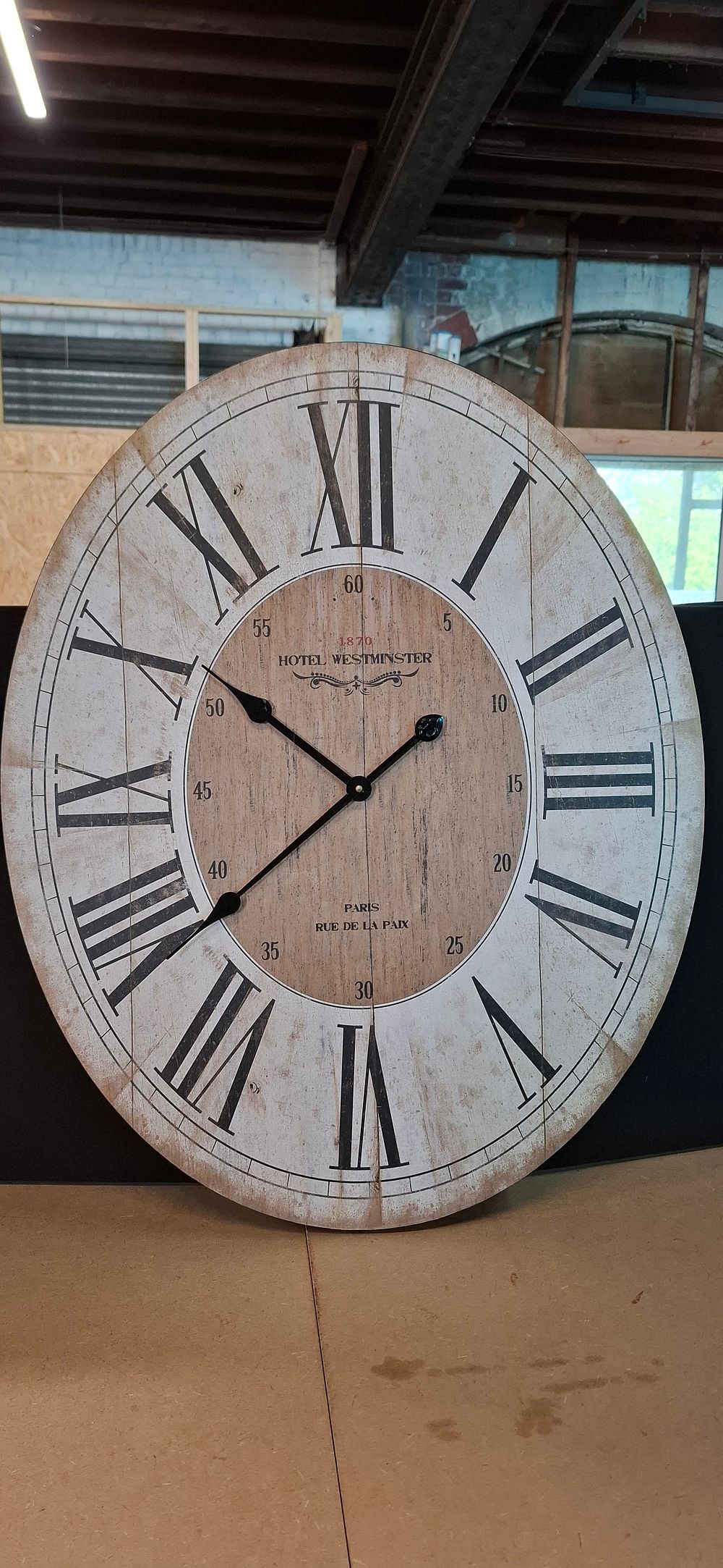 Lot 26: Oversized Hotel Westminster MDF Wall Clock