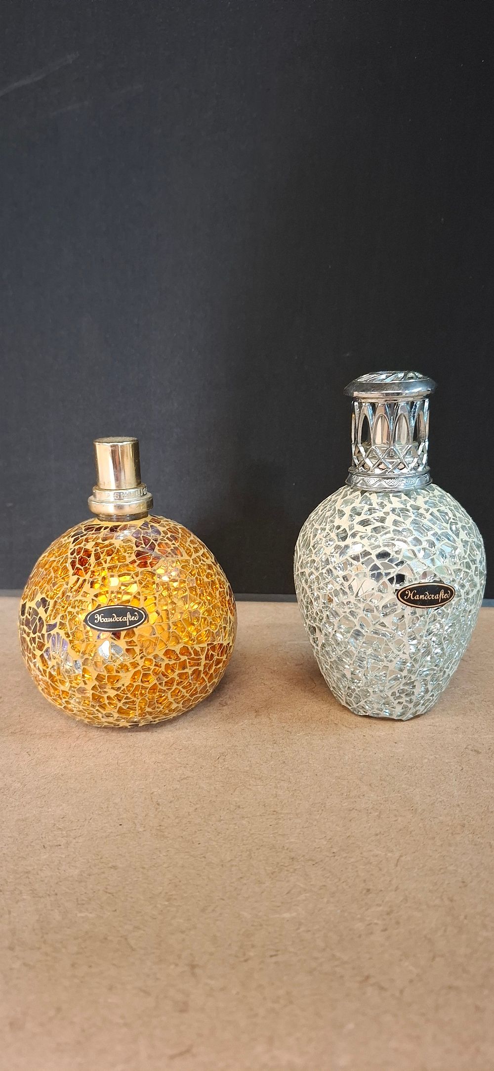 Lot 32: 2 Mosaic Glass Catalytic Fragrance Lamps