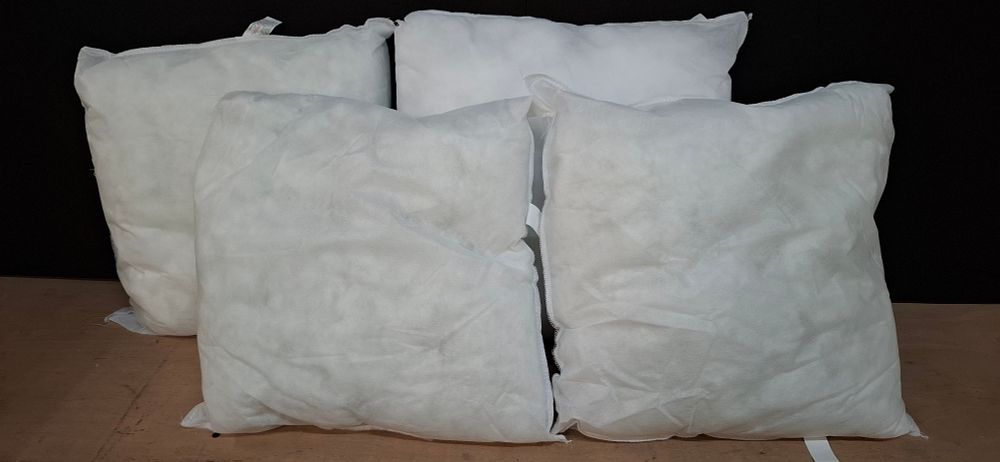 Lot 124: A Set of 4 Polypropylene and Polyester Square Cushion Inner Pads