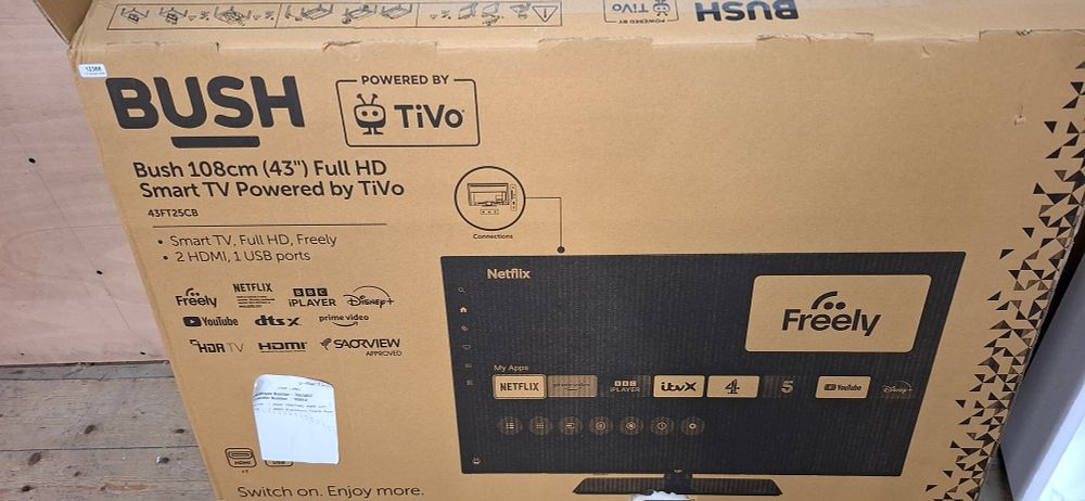 Lot 125: Sharp 43GJ4125K 43 Inch 4K Ultra HD Roku Smart TV