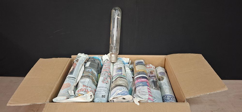 Lot 140: X24 Industrial Tubular Glass High Pressure Sodium HID Light Bulbs