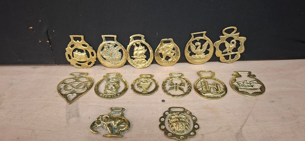 Lot 148: A Collection of Cast Brass Horse Harness Brasses