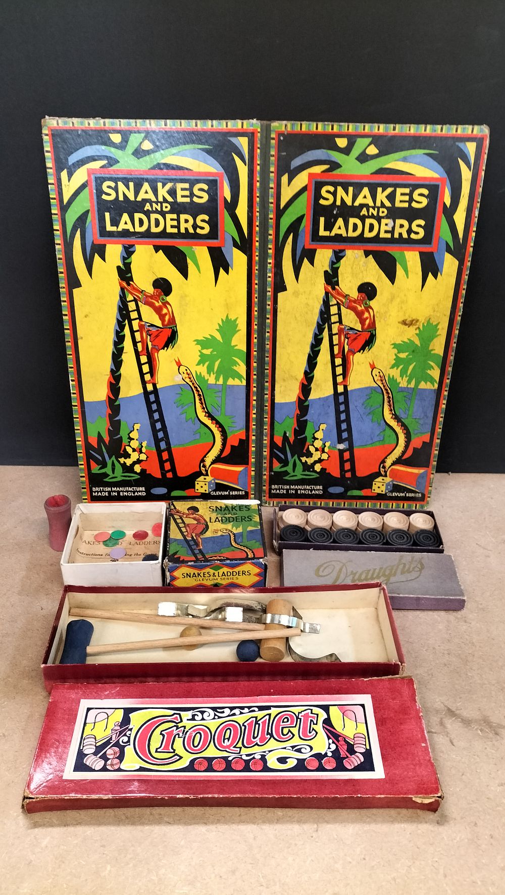Lot 306: An Assortment of Glevum Series Cardboard and Wood Games