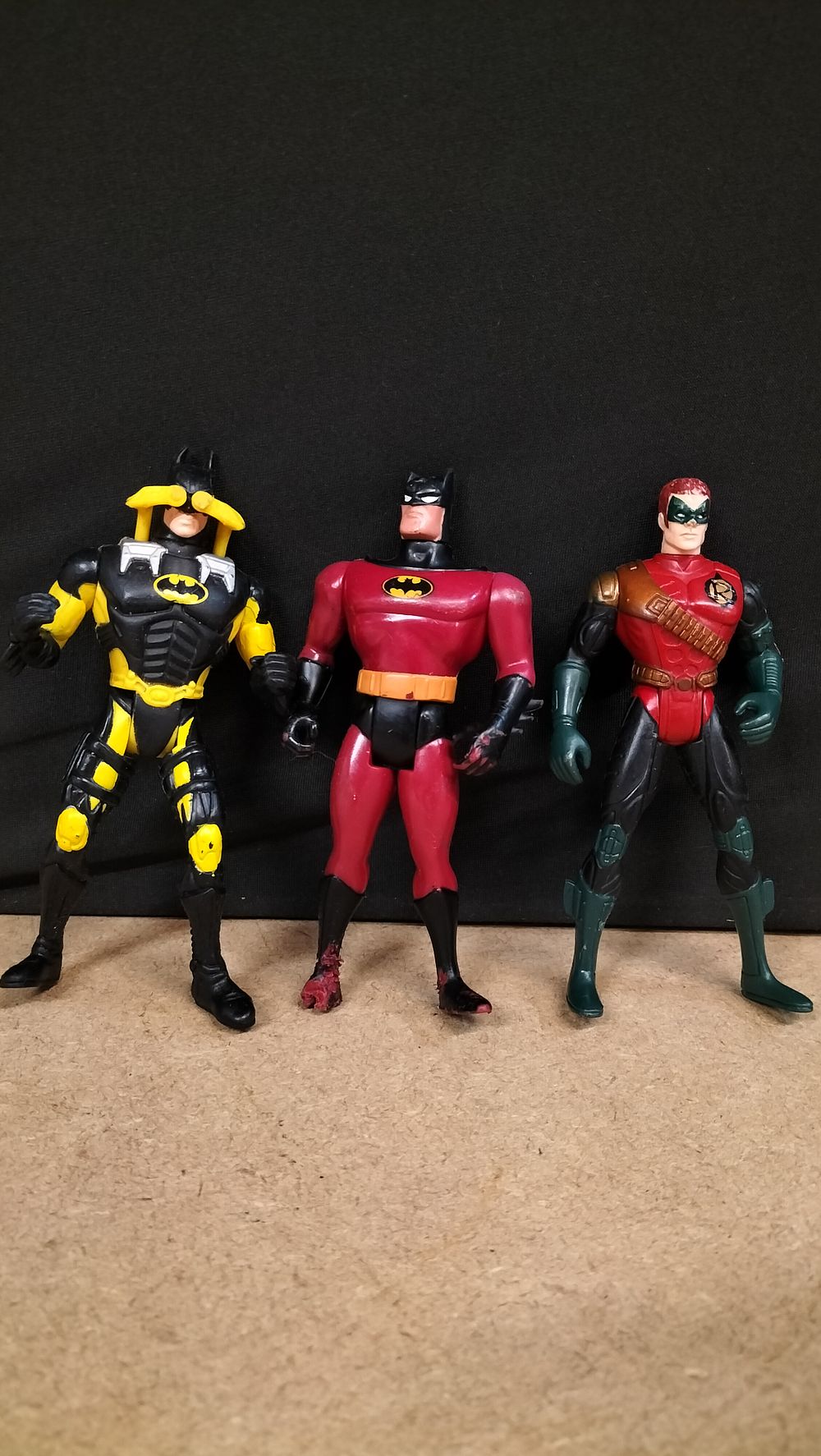 Lot 324: 3 Plastic Batman and Robin Action Figures