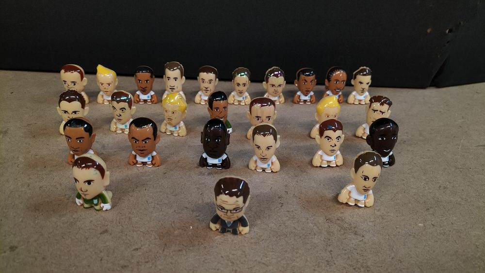Lot 328: A Collection of 25 England National Football Team Gogo's Crazy Bones Figures
