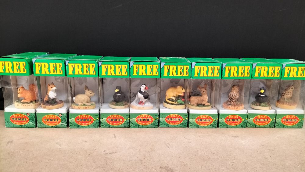 Lot 369: A Collection of 10 Tetley Wildlife Collection Resin Animal Figurines