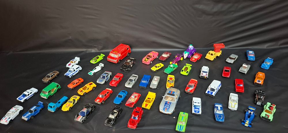 Lot 199: A Collection of 56 Vintage Die-Cast Metal Toy Vehicles