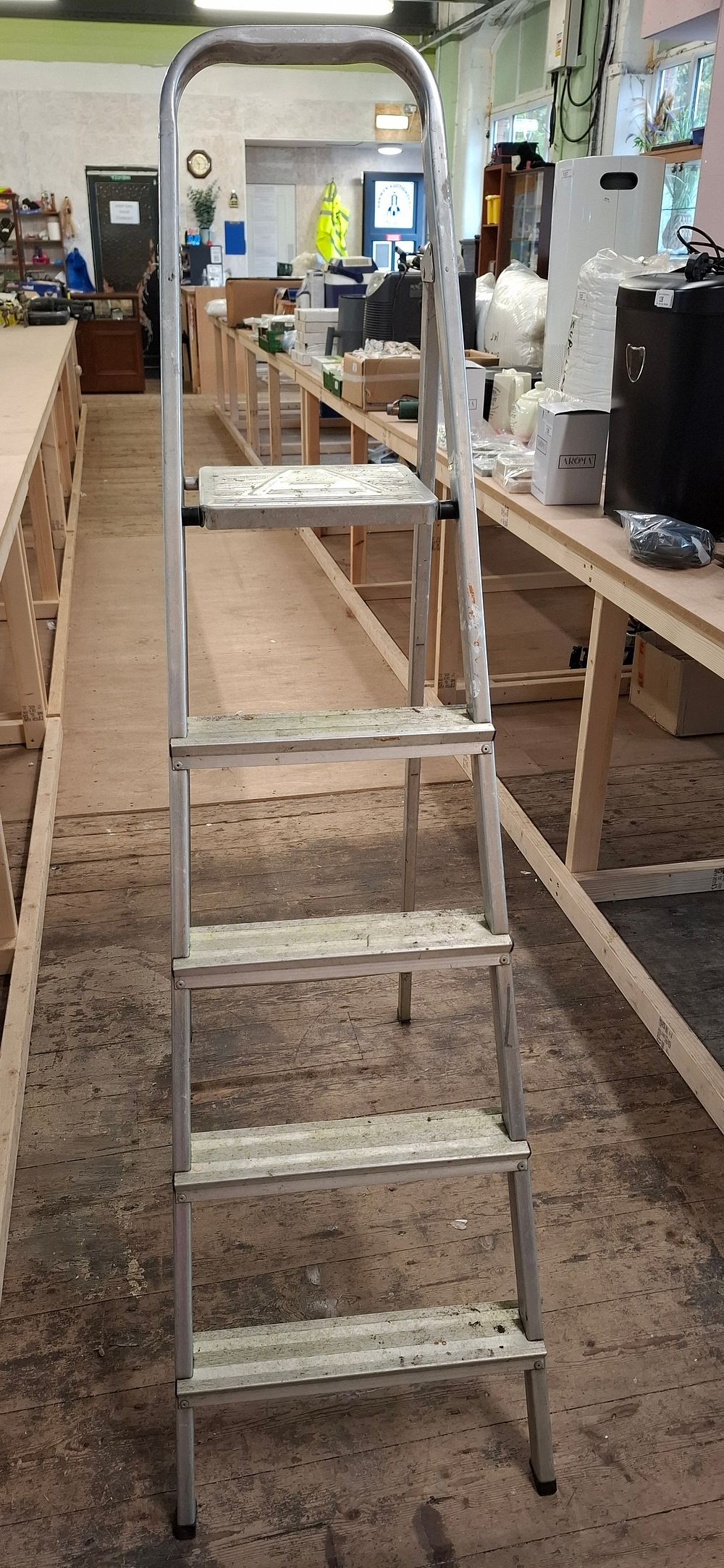 Lot 222: A Four-Step Aluminium Folding Step Ladder