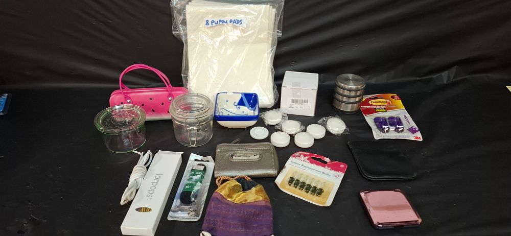 Lot 226: An Assortment of Household Goods including Command Hooks and Puppy Pads