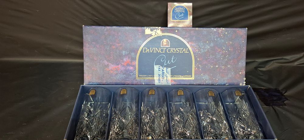Lot 259: A Set of 6 Da Vinci Crystal Highball Tumblers