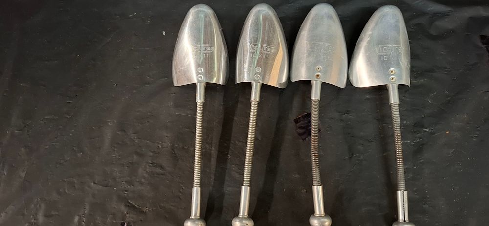 Lot 269: A Group of 4 Vintage Vic-Tree Aluminium and Steel Spring Shoe Trees