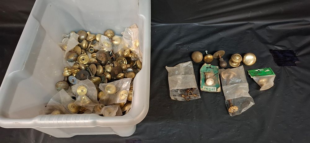 Lot 276: A Collection of Brass and Metal Furniture and Cabinet Hardware