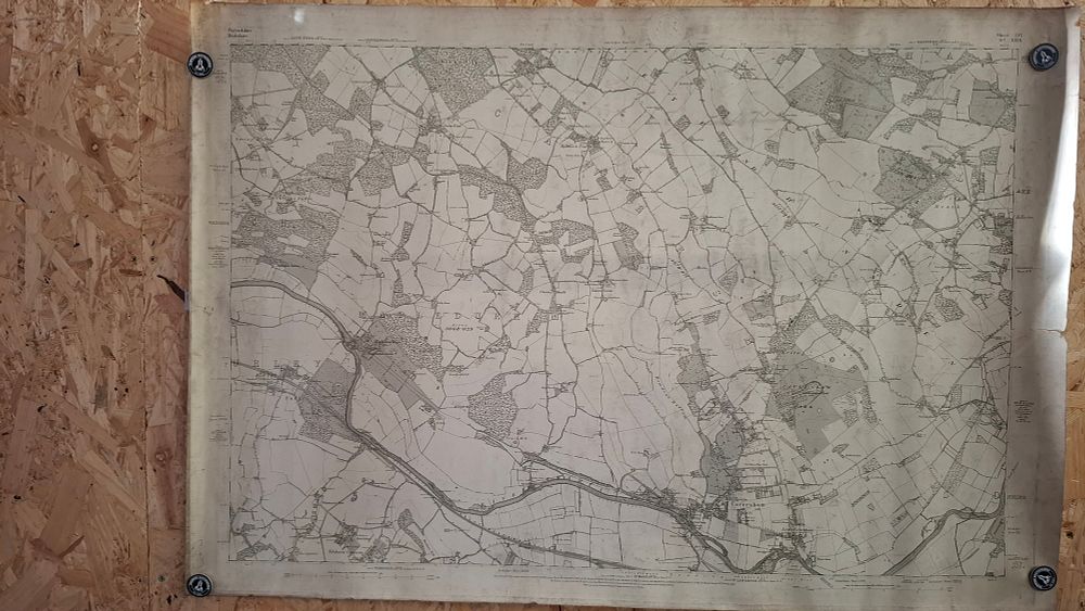 Lot 287: Ordnance Survey Berkshire Sheet XXXVII and Oxfordshire Sheet LVIII Six-Inch Map, 1882