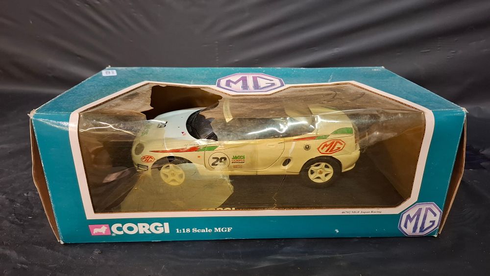 Lot 297: Corgi 1:18 Scale Die-cast MGF 1.8i VVC Roadster Japan Racing, 46702