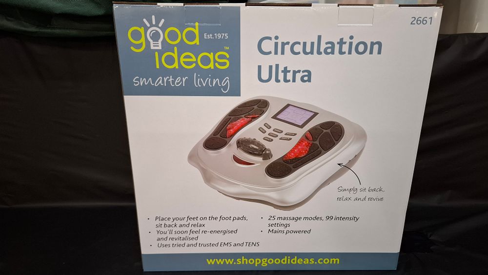 Lot 389: A Good Ideas Circulation Ultra Model EL2661 Electronic Foot Massager
