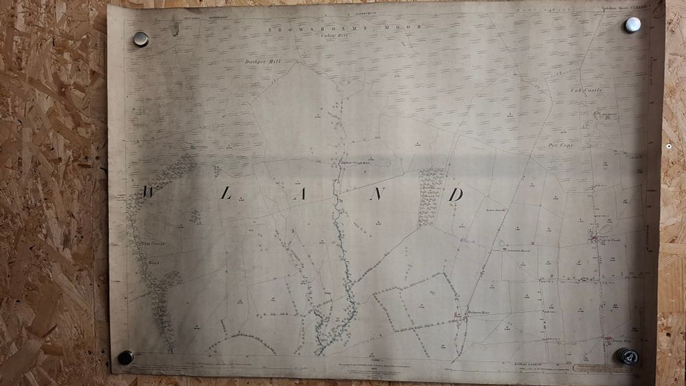 Lot 398: Ordnance Survey Yorkshire Sheet CLXXXII. 5 Zincograph Map, 1886