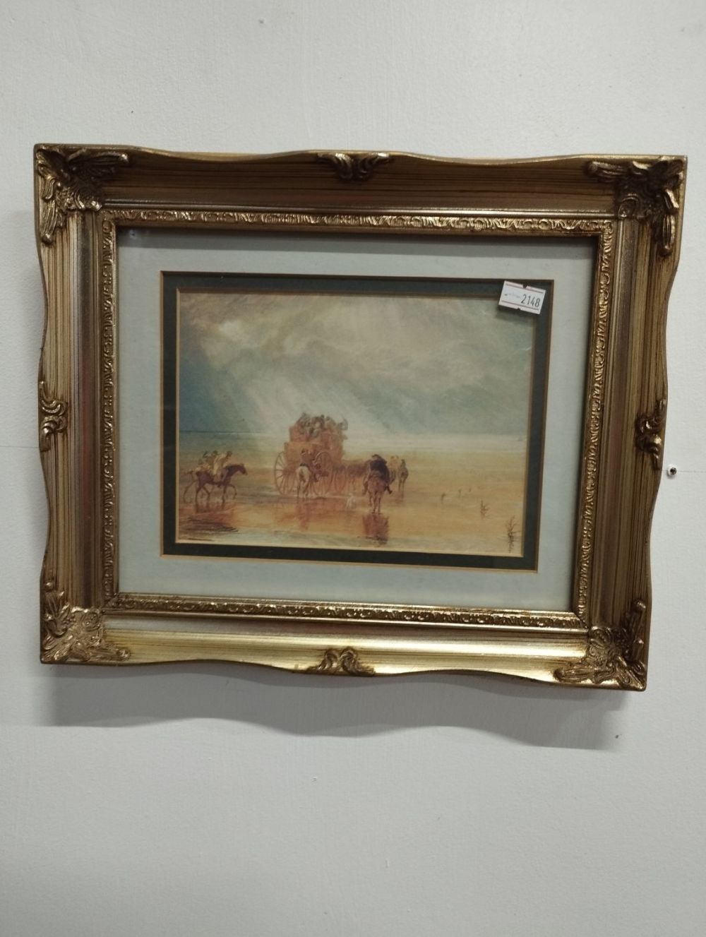 Lot 150: Vintage Framed Print of "Crossing Lancaster Sands" by...
