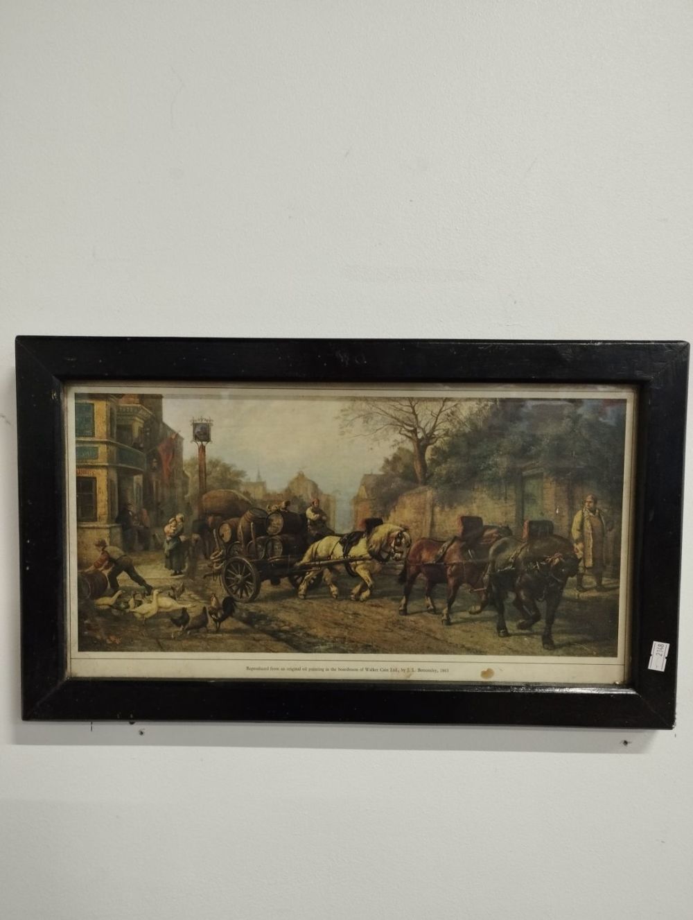 Lot 155: Framed Reproduction Print by JL Bottomley 1863, which...