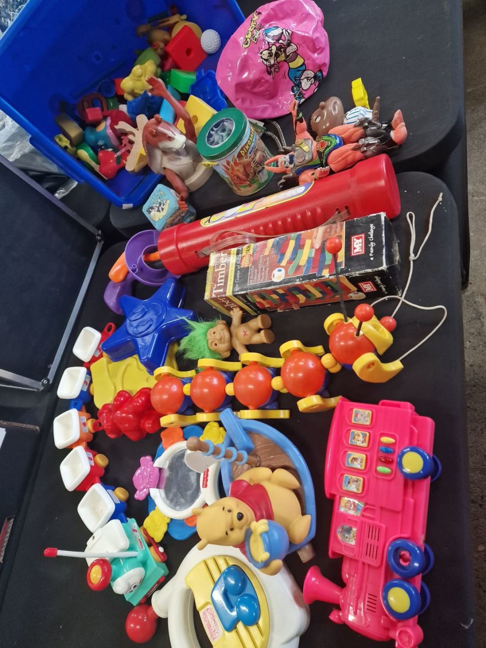 Lot 158: A collection of vintage toys including Tomy, playschool...