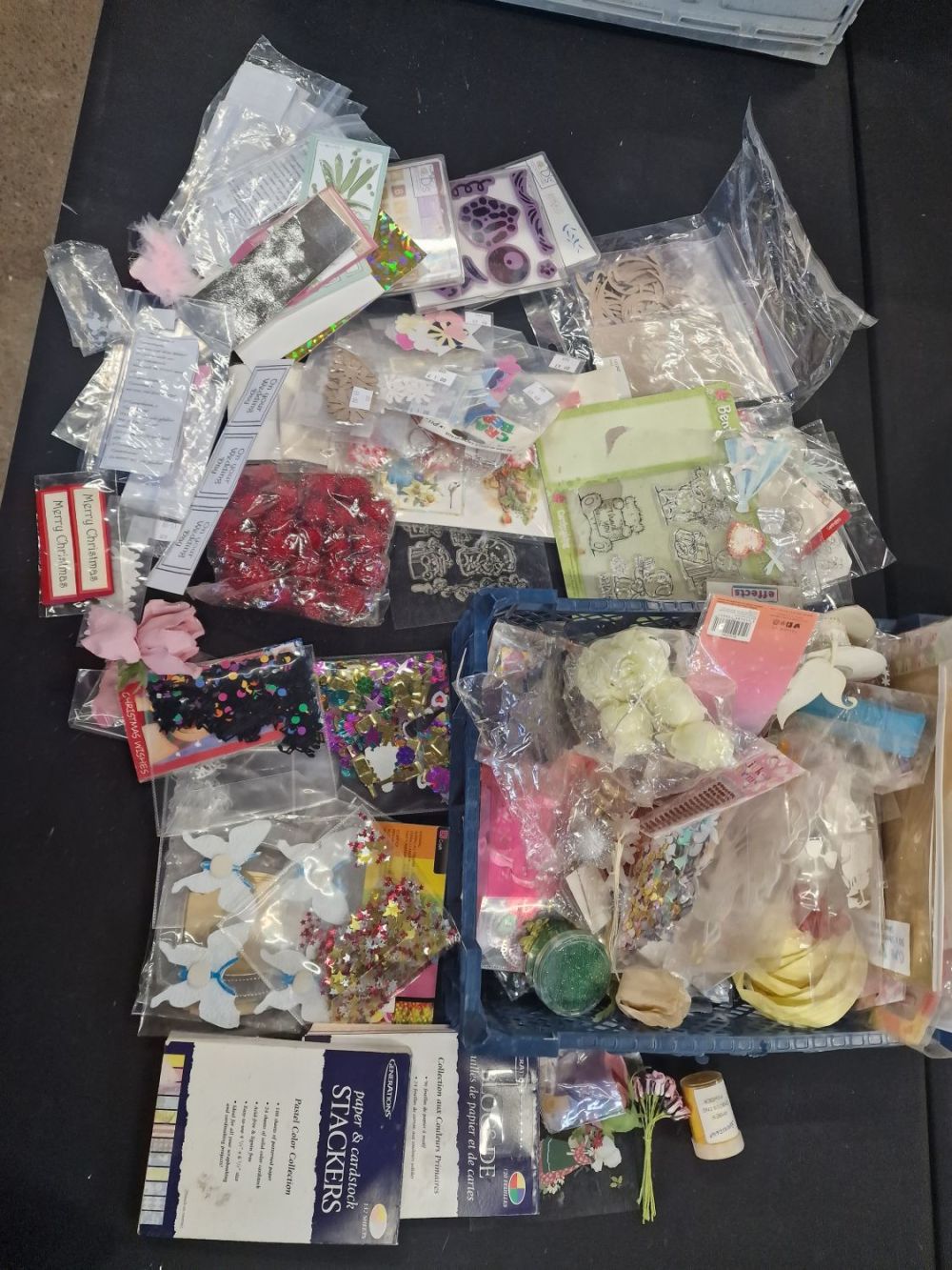 Lot 160: A large Bundle of crafting stencils, paper, label,...