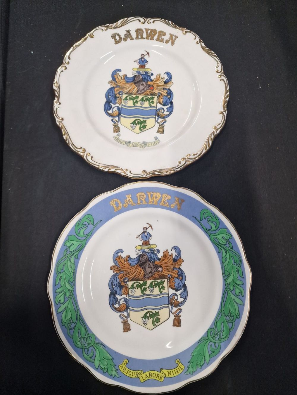 Lot 186: Two vintage Darwen Town collectors plates. One is...