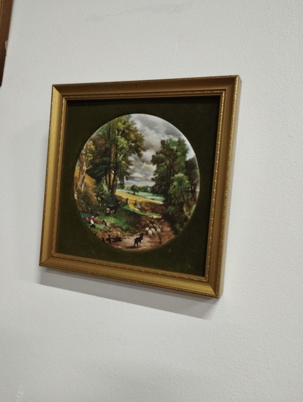 Lot 200: Vintage Framed Genuine Staffordshire Ceramics Cornfield by Constable...