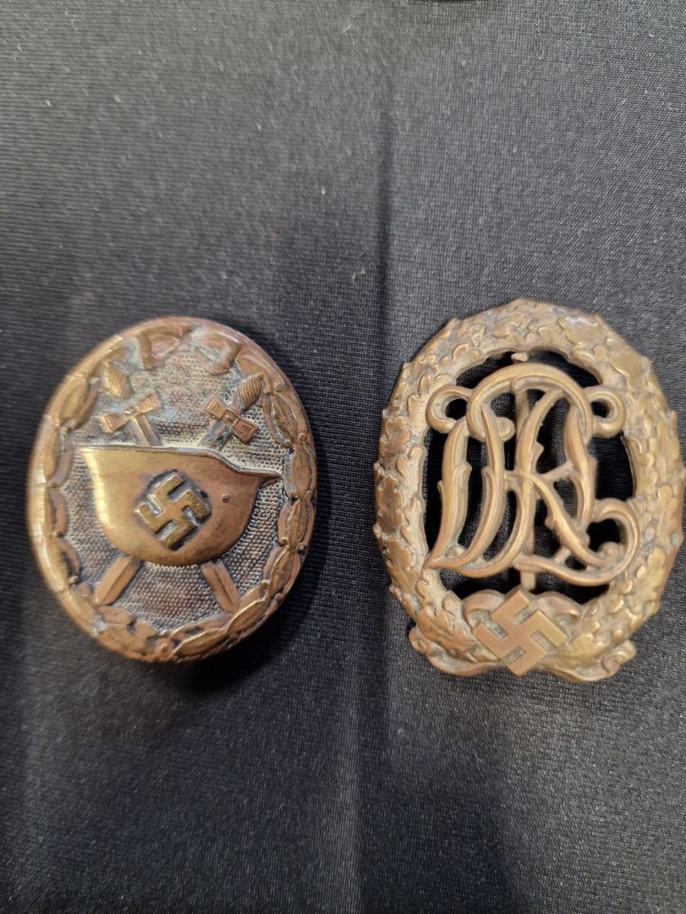 Lot 201: WW2 DRL Gold Sports Badge and a first...
