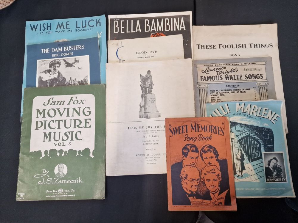 Lot 211: A selection of vintage sheet music