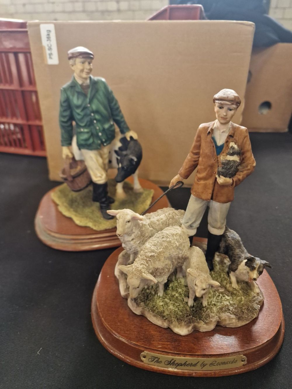Lot 241: Dairy Farmer and shepherd ornaments