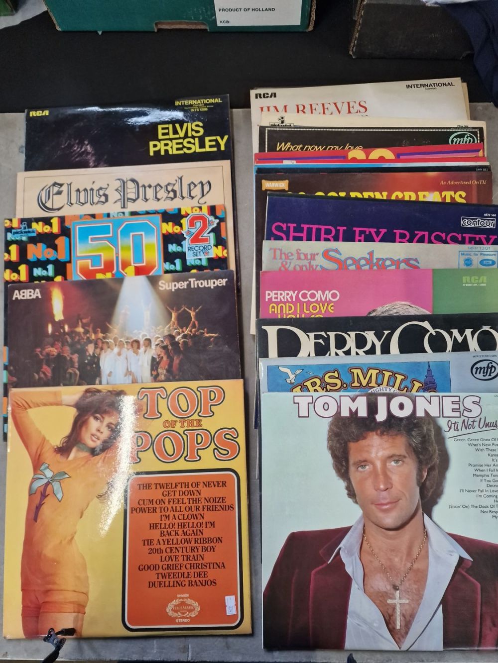 Lot 245: A collection of LPs including ABBA, Elvis Presley,...