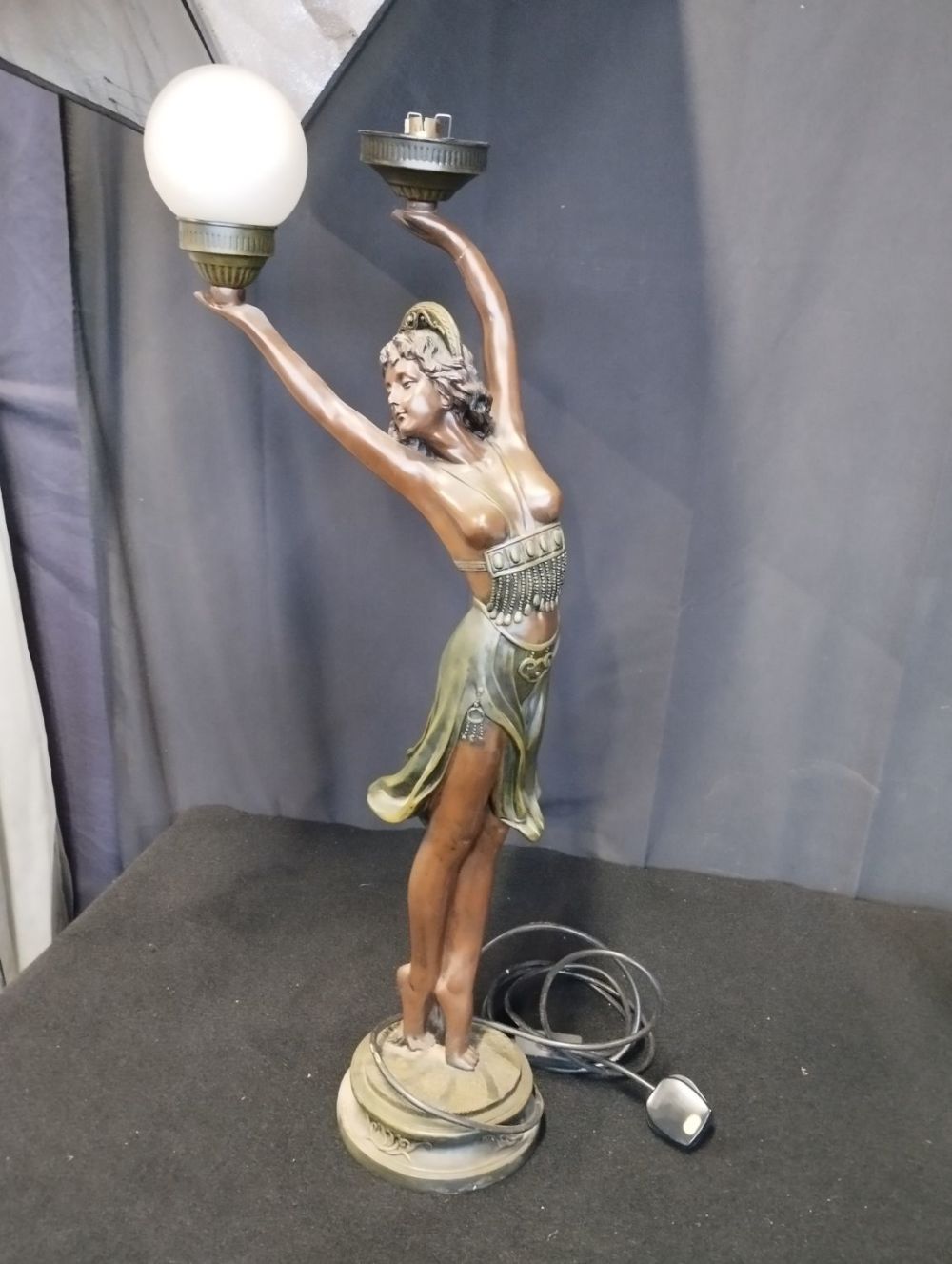 Lot 288: Widdup Bingham Art Deco Style Lady Lamp